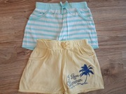 2 x Spodenki krótkie dziewczęce rozm. 86 - 12/18 m-cy 