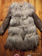 Kurtka z futrem z kozy