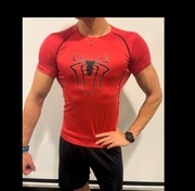 Koszulka Spiderman na siłownię, do biegania, sportowa, kompresyjna