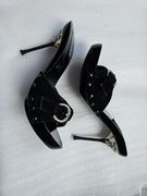 Eleganckie klapeczki z ozdobami na obcasach 37