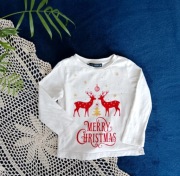 Bluzka Mohito r. 98 renifery, Merry Christmas świąteczna