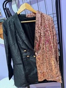 czarna marynarka damska z cekinowymi wstawkami.  Rozmiar XL 