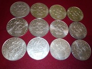 Lot 12 x 200 zł 1976 Olimpiada,  srebro, Ag. 