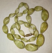Korale naszyjnik naturalny zielony onyks vintage