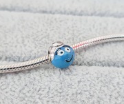 Srebrny Nowy Charms do bransoletki modułowej - Smurf