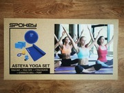 Zestaw do jogi Spokey Asteya yoga set mata piłka, kostki, pompka, pasek  