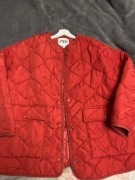 Zara pikowana kurtka na wiosnę kolor czerwony rozmiar 36/38