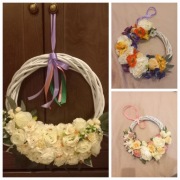 Wianek na drzwi wiosenny Hand Made Rękodzieło