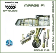 Wnęki i golenie podwozia do Mirage F 1 do modelu Kity Hawka 1/48