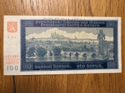 100 koron Czechy Morawy 1940 wydanie 2. okaz a UNC Sn S.17 A 101363