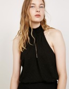 NOWE CZARNE BODY BERSHKA 38 M L