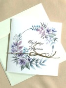 Kartka okolicznościowa kwiaty malowane