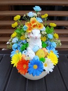 Stroik wielkanocny na grób dziecka dla aniołka na cmentarz 