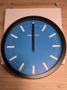 nowy zegar ścienny niebieski 25 cm