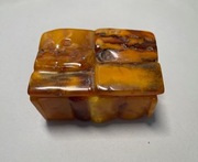 POŚWIĄTECZNA PROMOCJA bursztynowa szkatułka na biżuterię itp.