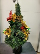 15 letnia choinka drzewo ledowe na stojaku do prądu vintage  stara 