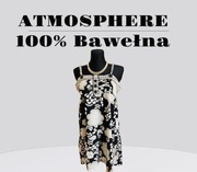Sukienka tunika Atmosphere 100% bawełna falbanki rozmiar M-L w kwiaty