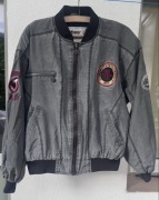 Vintage kurtka Campri Teamline z lat 90 – bomberka z naszywkami