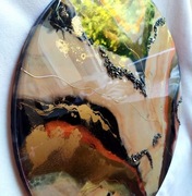 Obraz z żywicy geode 3D złocenia 45 cm okrągły