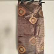 Brązowa firana firanka z metra organza duży kawałek organtyna 