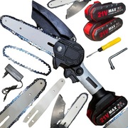 MOCNA PIŁA ŁAŃCUCHOWA AKUMULATOROWA 6'' – 2 AKUMULATORY, ŁAŃCUCH, DO OGRODU