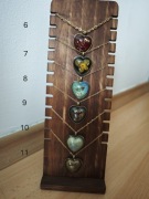 Naszyjnik, wisiorek serduszko z żywicy epoksydowej - rękodzieło