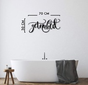 Metalowy napis na ścianę get naked