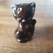 Unikatowa Figurka Kota Vintage – Ceramika Mid-Century – 9 cm