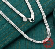 Srebrny naszyjnik próby 925 solidny łańcuch
