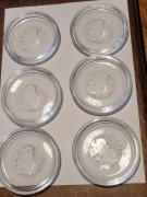 Kryształowe podkładki Val Saint Lambert sygnowane 