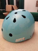 Kask rowerowy hulajnogi rolki niebieski połysk lekki damski męski roz S