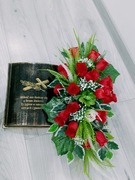 Księga nagrobna pochyła stroik kompozycja na grób 