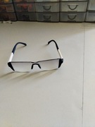 Okulary +2,5 dioptrii dwuogniskowe do komputera niebiesko białe