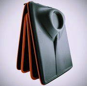 ETUI OCHRONNE NA KOSZULE, POKROWIEC PODRÓŻNY TWARDY, POMARAŃCZOWE - PACKSHI