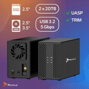 Obudowa Dysku HDD SSD 2x 3,5" SATA III USB 3.2