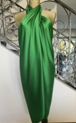 Chusta szal pareo sarong jedwab zielona butelkowa  180 cm x 90 cm nowa