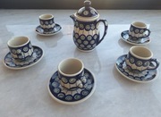 Filiżanki bolesławiec espresso 6 szt + czajniczek 400 ml