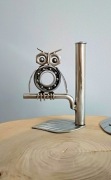 Sowa metalowa figurka rzeźba handmade prezent