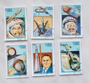 !!! KUBA  KOSMOS-ASTRONAUCI 6szt... PEŁNA _SERIA...KASOWANE*!!!
