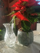 Wazon kryształowy  21 cm z czasów PRL-u