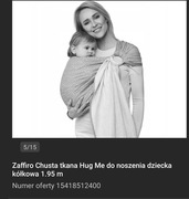 "Zaffiro" chusta tkana Hug Me do noszenia dziecka kółkowa 1.95m