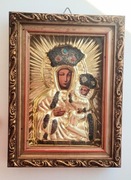Stary obrazek Matka Boska Częstochowska IKONA 