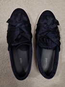 Eleganckie granatowe buty trampki z kokardą Graceland 36