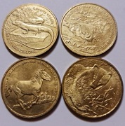 2 zł - 4 monety że zwierzętami