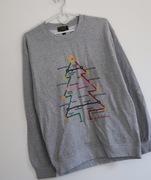 Lipsy London szara Świąteczna bluza choinka S/M