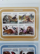 Gwinea Bissau 2008 Mi 3784-7  ark ptaki  lew  idealna  pozycja