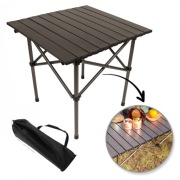 Składany stół cateringowy, turystyczny, piknikowy 53 x 51cm brązowy 