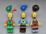 Lego Castle 3 figurki: Wieśniak cas579, Karczmarz cas578, Forestman cas571