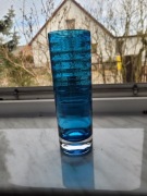 Czeski  niebieski wazon Lata sześćdziesiąte Karel Wuensch