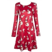 świąteczna sukienka w bałwanki na wigilię r. M